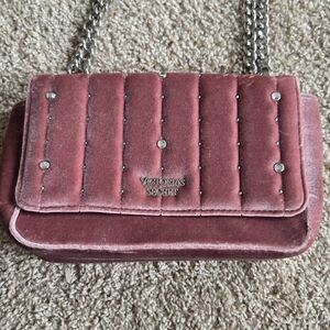 Victoria's Secret Pink Velvet Crossbody Bag